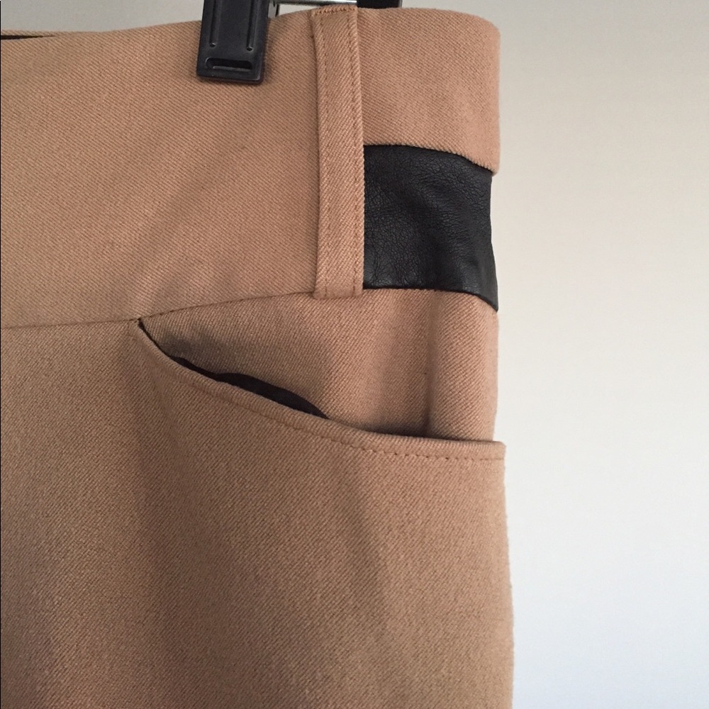 Tan straight leg trouser from express